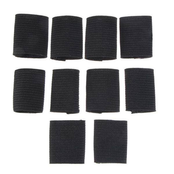 wrist support 10pcs elastic nylon finger sleeve professional fingerstalls protective covers sprain guards for basketball vo, Black;red